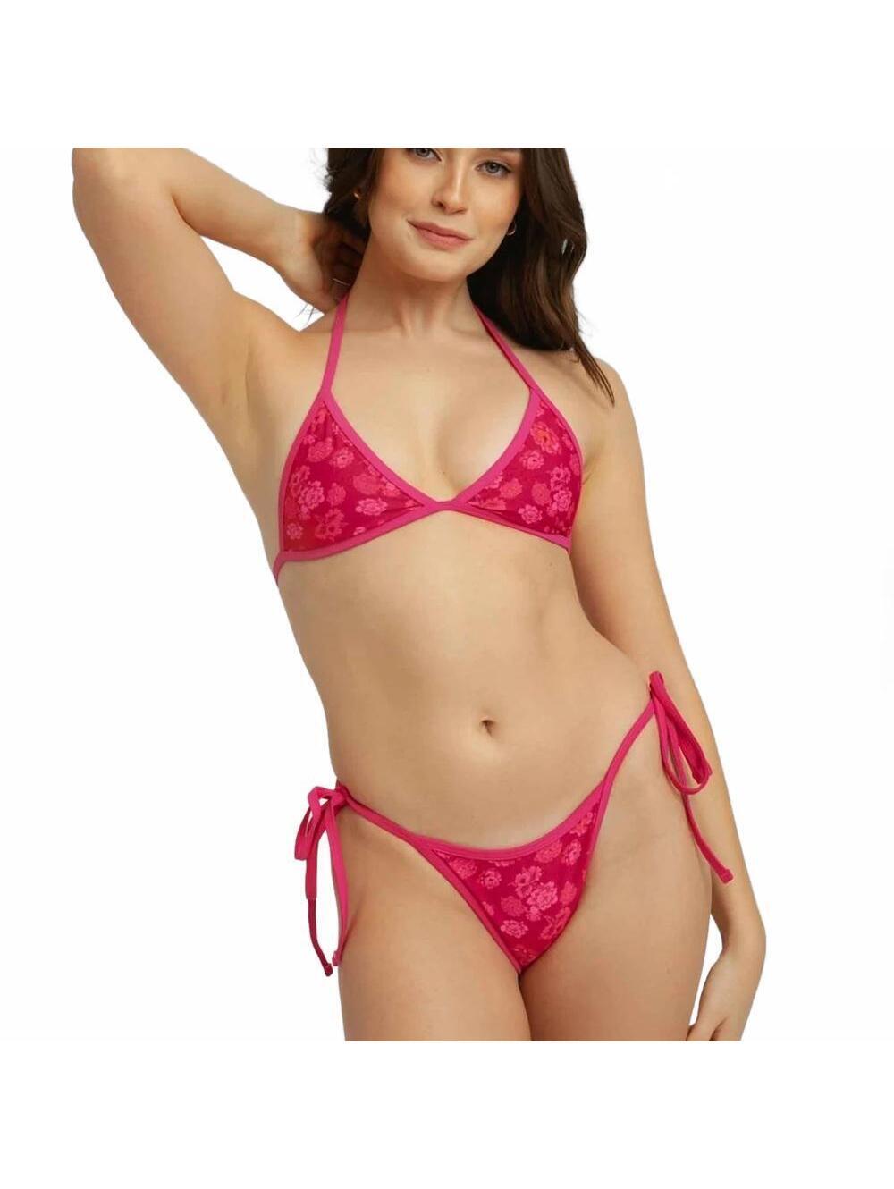 Blackbough Swim Bikini Flowerbomb Quinn Triangle Top Kiana Bottom Women's Small